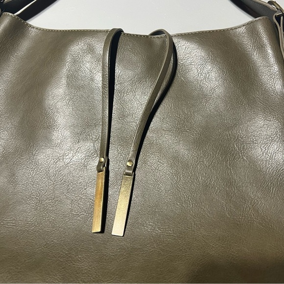 Joy Susan Olive Haze Jillian Hobo Vegan Leather Shoulder Bag Boho Minimalist - Picture 6 of 11